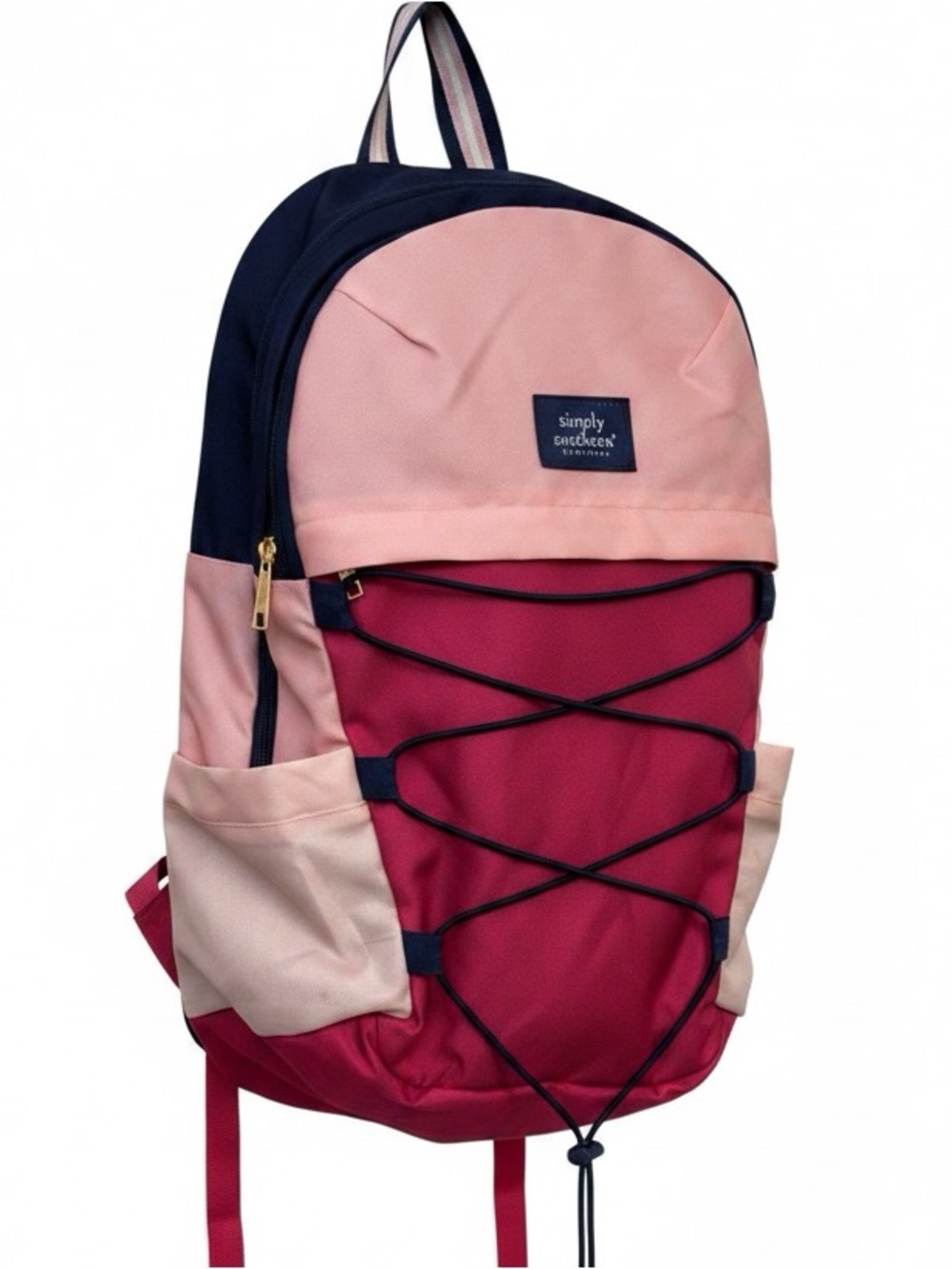 Simply Southern Pink, Burgundy and Navy Bungee Backpack